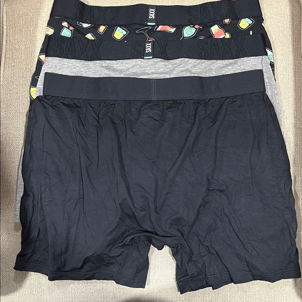 SAXX 3-PACK BOXER BRIEF MENS UNDERWEAR - ASSORTED COLORS & STYLES - SZ Large - Picture 4 of 7